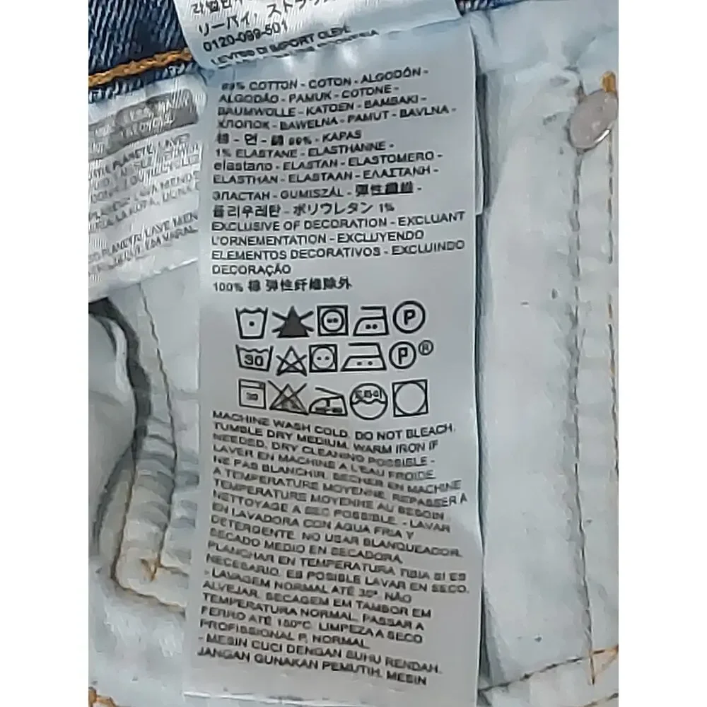 Levi’s 514 Straight Fit Jeans Men 42x30 Blue Denim Classic Wash Pants